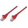“Intellinet” tinklo komutacinis kabelis, Cat5e, 2 m, raudonas, CCA, U/UTP, PVC, RJ45, auksuoti kontaktai, nesikabinantis, su apsauginiu gaubteliu, garantija visam eksploatavimo laikui