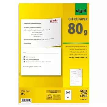 Spausdinimo popierius A5 Sigel LP202 200 lapų Balta