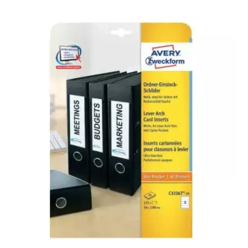 Lipnios spausdintuvo etiketės Avery C32267-25