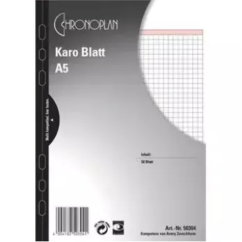 Rašomasis bloknotas A5 Avery 50304 50 lapų juodai baltas