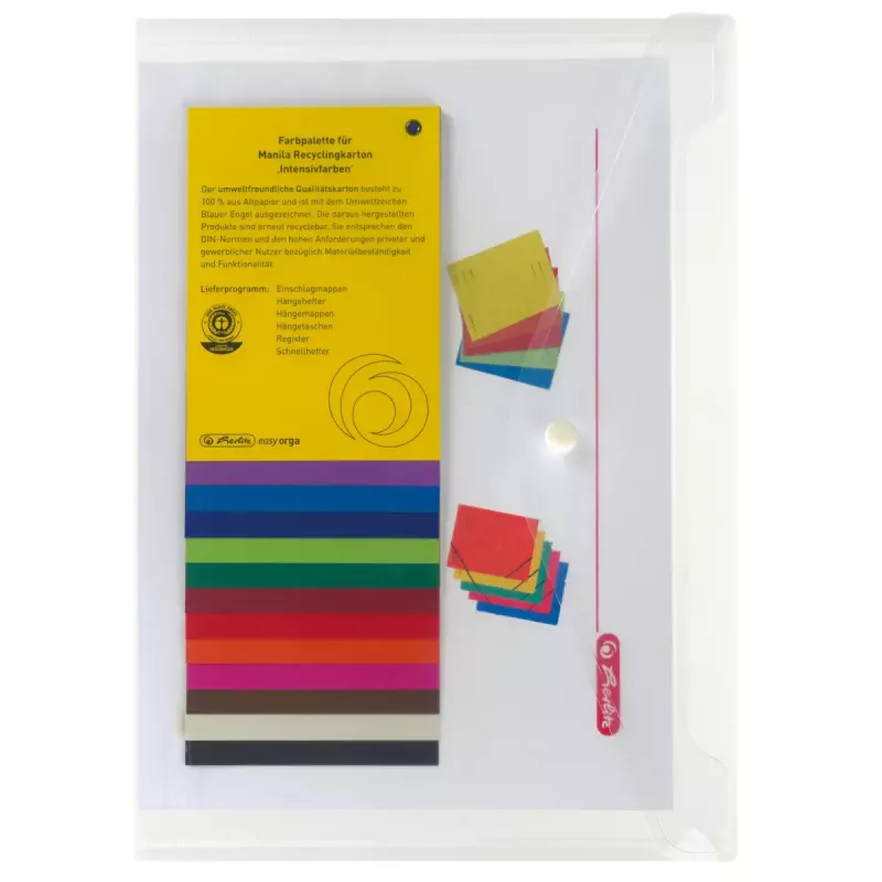 Aplankas Herlitz 10657930, polipropileno (PP), permatomas, A4