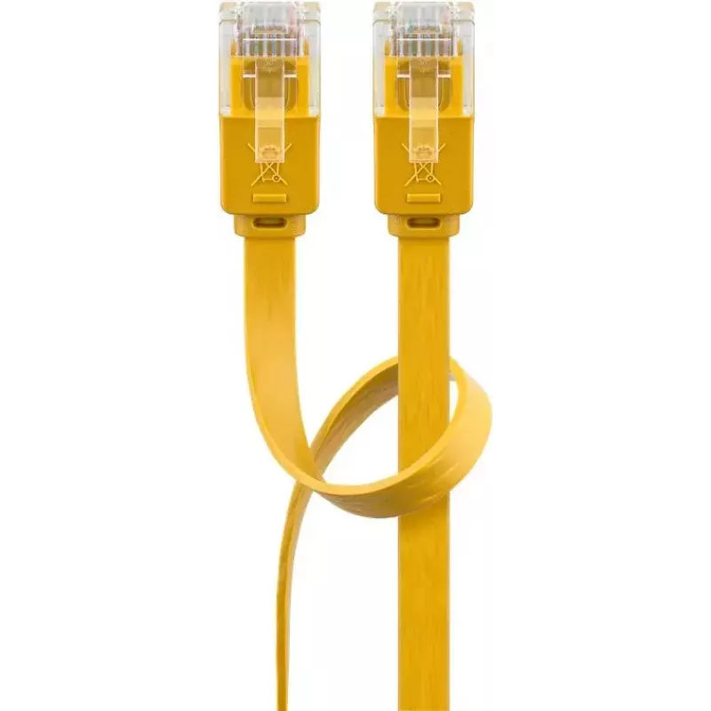 Wentronic RJ-45 CAT6 2m komutacinis kabelis, Male/Male, U/UTP, Geltona (96414)