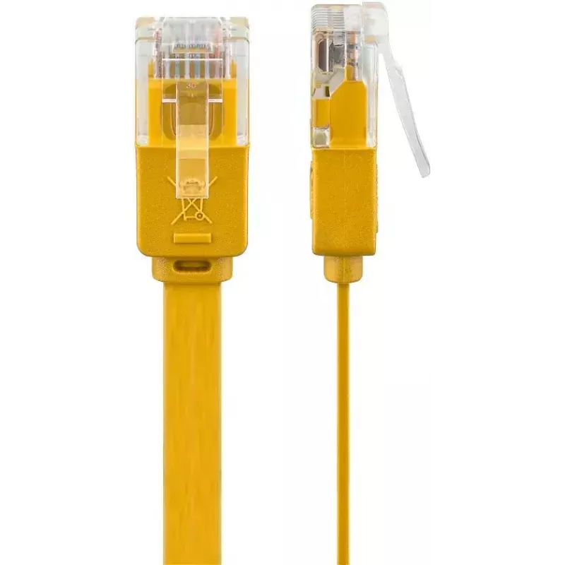 Wentronic RJ-45 CAT6 2m komutacinis kabelis, Male/Male, U/UTP, Geltona (96414)