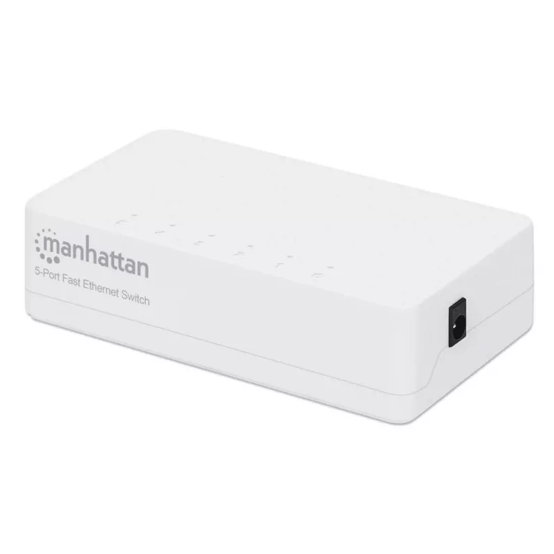 Manhattan 5 prievadų Fast Ethernet komutatorius, plastikinis, trijų metų garantija, dėžutė