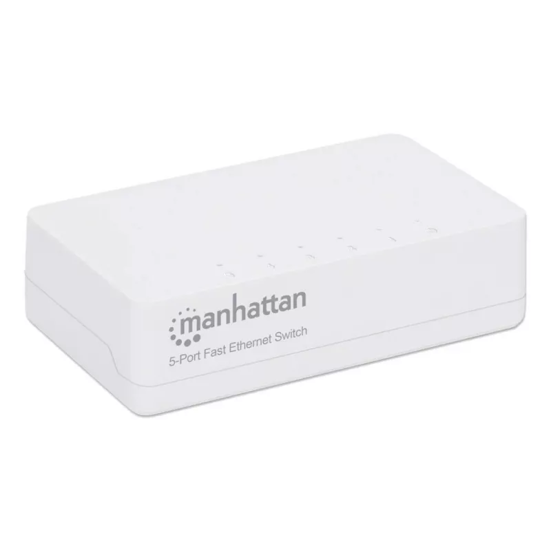 Manhattan 5 prievadų Fast Ethernet komutatorius, plastikinis, trijų metų garantija, dėžutė
