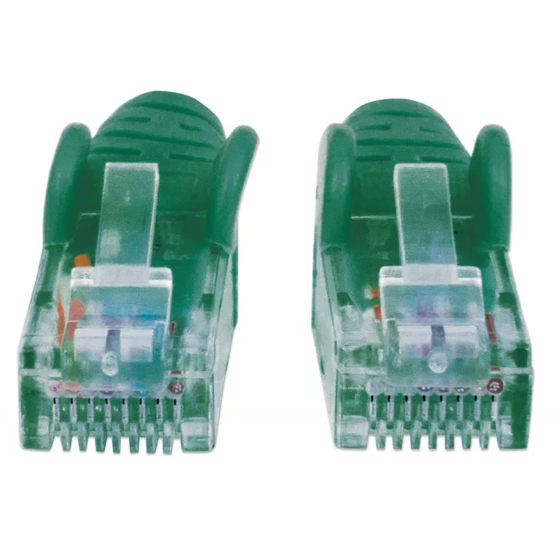 Intellinet tinklo kabelis, Cat6, 20 m, žalias, CCA, U/UTP, PVC, RJ45, auksuoti kontaktai, neužsikabinanti apsauga, apsauginis gaubtelis, garantija visam laikui