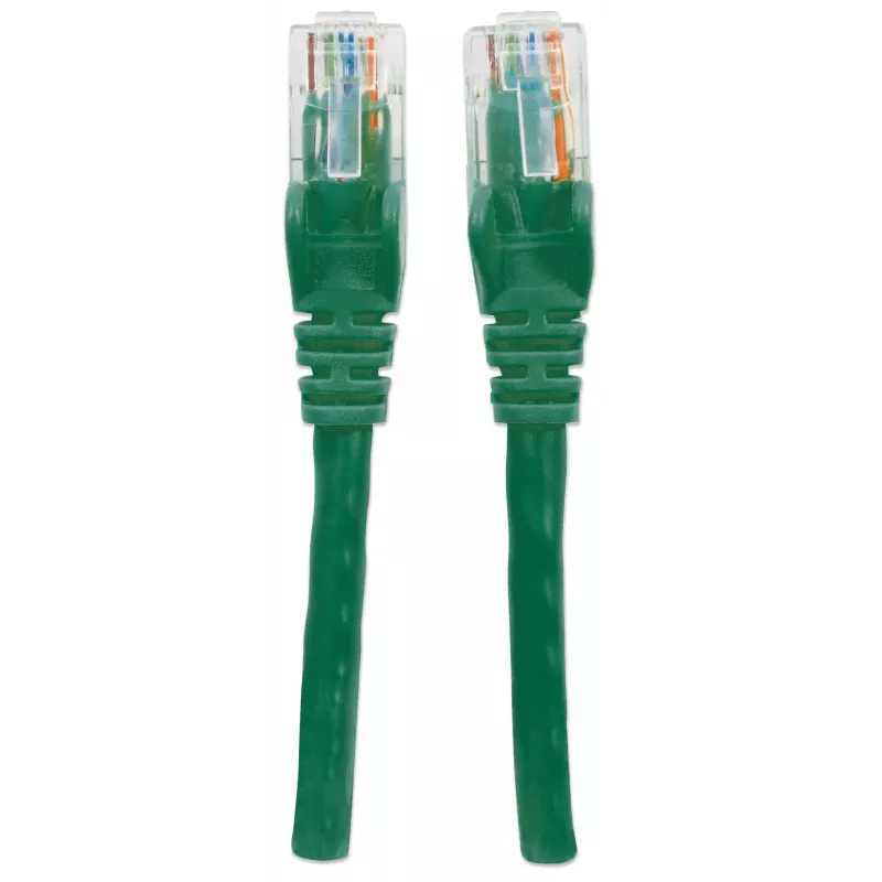 Intellinet tinklo kabelis, Cat6, 20 m, žalias, CCA, U/UTP, PVC, RJ45, auksuoti kontaktai, neužsikabinanti apsauga, apsauginis gaubtelis, garantija visam laikui