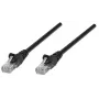 Intellinet tinklo pataisų kabelis, Cat5e, 1,5 m, juodas, CCA, U/UTP, PVC, RJ45, auksuoti kontaktai, be užkliuvimų, su apsaugine mova, garantija visam tarnavimo laikui