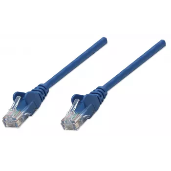 “Intellinet” tinklo komutacinis kabelis, Cat5e, 1,5 m, mėlynas, CCA, U/UTP, PVC, RJ45, auksuoti kontaktai, nesipainiojanti apsauga, su apvalkalu, viso gyvenimo garantija