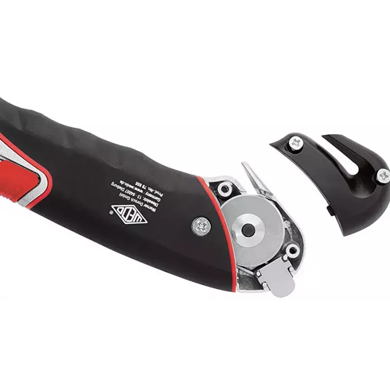 Utility knife WEDO 78 855 Juoda Red Sidabrinė