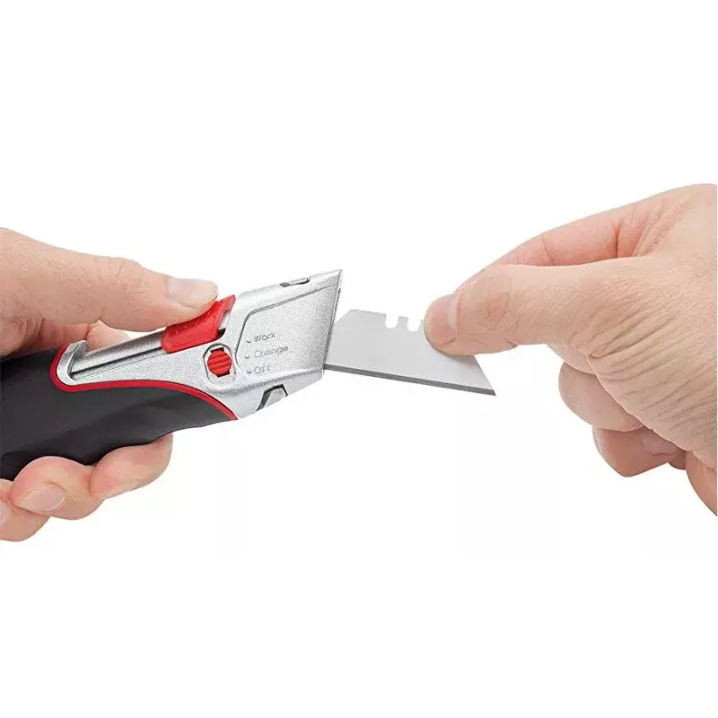 Utility knife WEDO 78 855 Juoda Red Sidabrinė