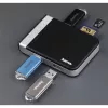 Hama 00054546 kortelių skaitytuvas USB 3.2 Gen 1 (3.1 Gen 1) Type-A/Type-C Juoda, Sidabrinė