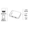 Hama 00054546 kortelių skaitytuvas USB 3.2 Gen 1 (3.1 Gen 1) Type-A/Type-C Juoda, Sidabrinė
