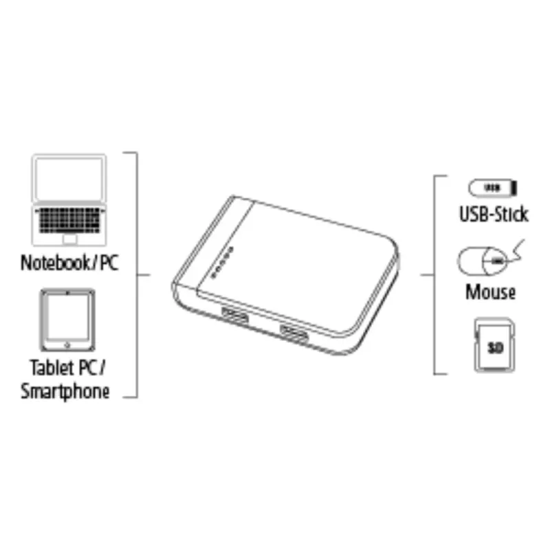 Hama 00054546 kortelių skaitytuvas USB 3.2 Gen 1 (3.1 Gen 1) Type-A/Type-C Juoda, Sidabrinė