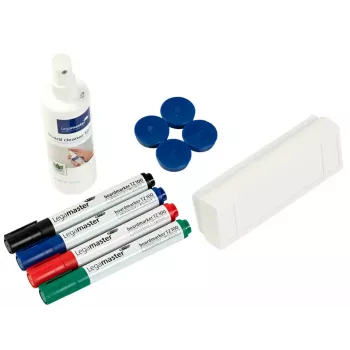 Priedų rinkinys baltosioms lentoms Legamaster basic 10 dalių, suderinama su Legamaster UNIVERSAL, įvairiaspalvė, 225×45×255 mm