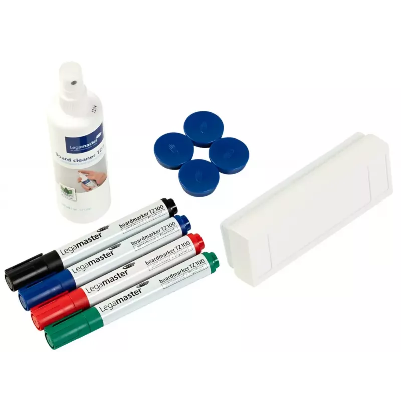 Priedų rinkinys baltosioms lentoms Legamaster basic 10 dalių, suderinama su Legamaster UNIVERSAL, įvairiaspalvė, 225×45×255 mm