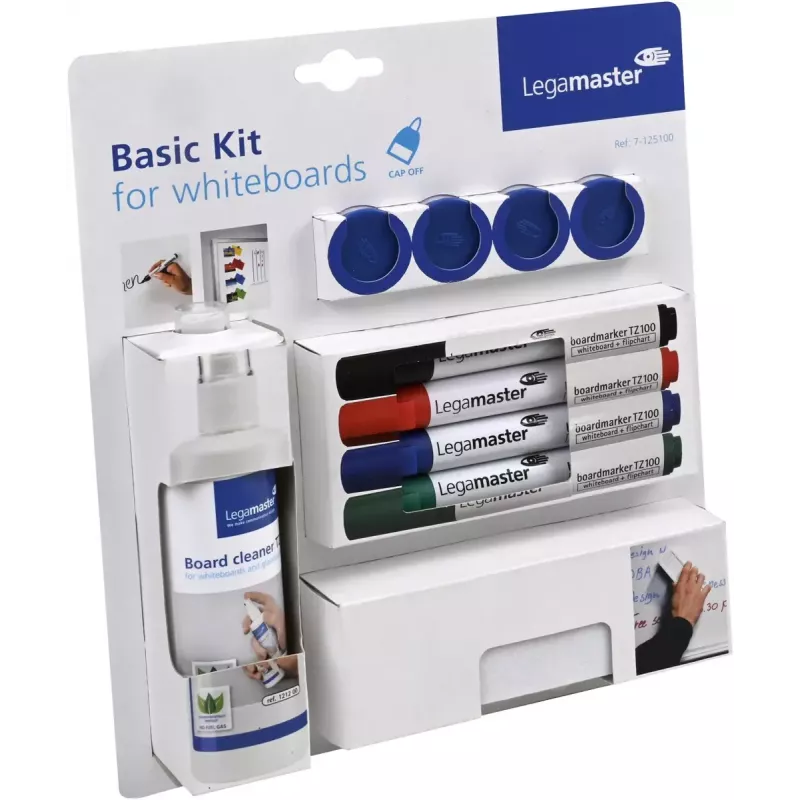 Priedų rinkinys baltosioms lentoms Legamaster basic 10 dalių, suderinama su Legamaster UNIVERSAL, įvairiaspalvė, 225×45×255 mm