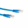 ACT mėlynas 3 metrų LSZH U/UTP CAT6 komutacinis kabelis su RJ45 jungtimis