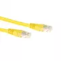 ACT geltonas 0,5 metro LSZH U/UTP CAT6 komutacinis kabelis su RJ45 jungtimis