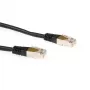 ACT juodas 2 metrų LSZH SFTP CAT6 komutacinis kabelis su RJ45 jungtimis