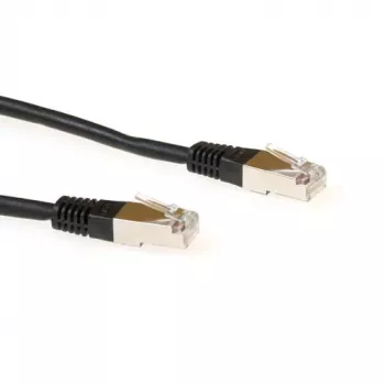ACT juodas 15 metrų LSZH SFTP CAT6 komutacinis kabelis su RJ45 jungtimis