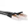 ACT juodas 7 metrų SFTP CAT6A komutacinis kabelis su neįstrinčiais RJ45 jungtimis