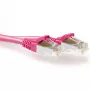 ACT Rožinis 5,00 metro SFTP CAT6A komutacinis kabelis su apsaugotomis užkabomis ir RJ45 jungtimis