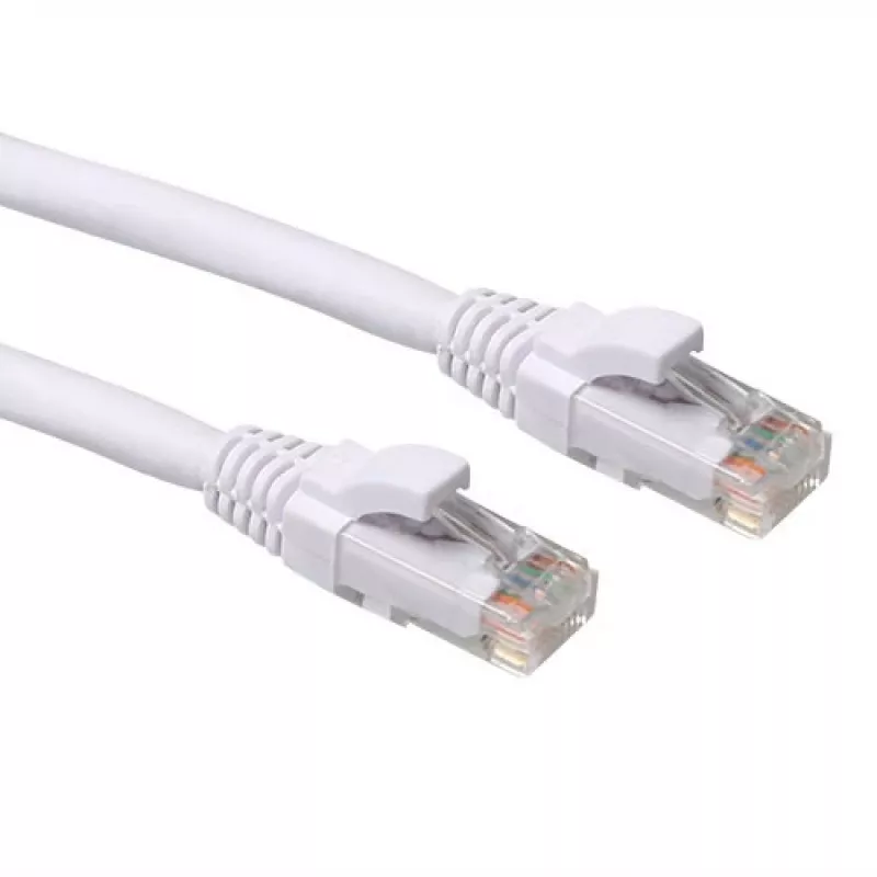 ACT baltas 7,00 m U/UTP CAT6A komutacinis kabelis su apsaugotais RJ45 jungtimis