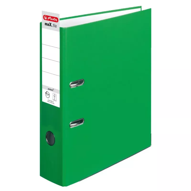Segtuvas žiedais A4 Herlitz maX.file Žalias