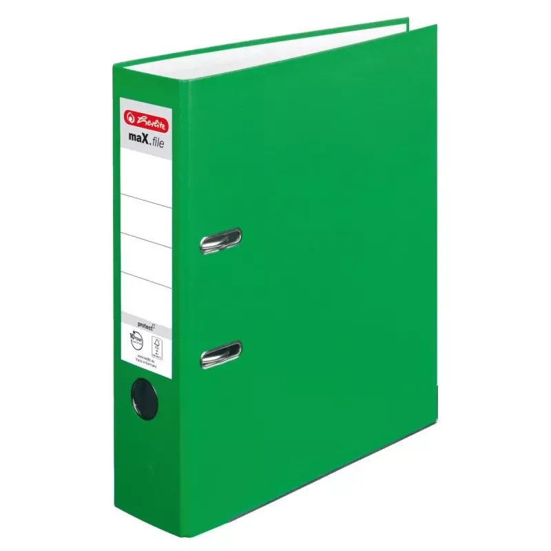 Segtuvas žiedais A4 Herlitz maX.file Žalias
