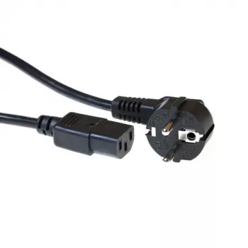 ACT Powercord maitinimo laido jungtis CEE 7/7 kištukas (kampinis) - C13 juodas 2 m