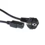 ACT Powercord maitinimo laido jungtis CEE 7/7 kištukas (kampinis) - C13 juodas 2 m