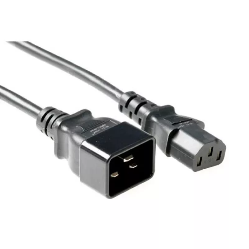 Maitinimo laidas ACT Powercord C13 - C20 juodas 2 m