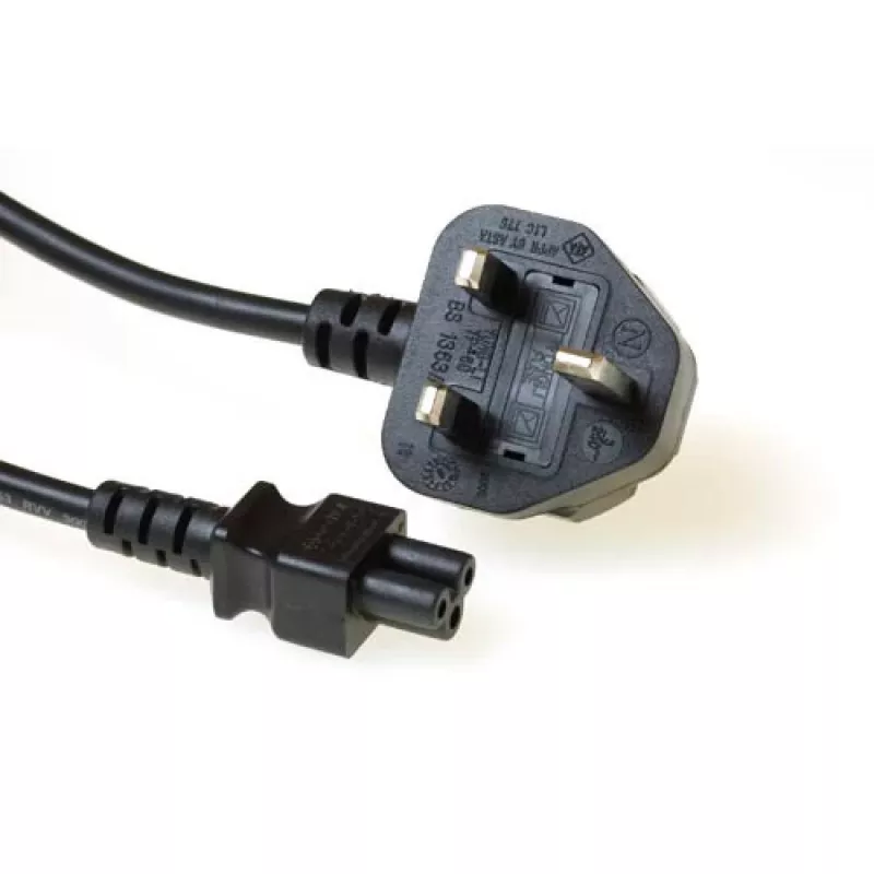 Maitinimo laidas UK kištukas ACT Powercord C5 juodas 1.8 m