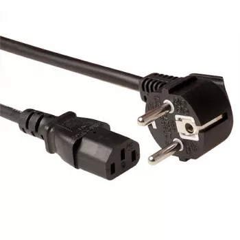 ACT Powercord LSZH maitinimo laidas CEE 7/7 kištukas (kampinis) - C13 juodas 1,5 m