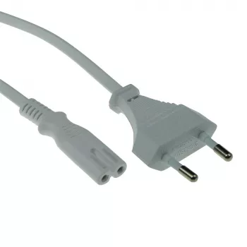 Maitinimo laidas Euro kištukas - C7 lizdas baltas 3m ACT Powercord AK5241