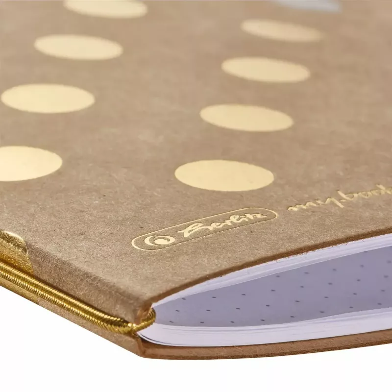 Rašomasis bloknotas Herlitz Pure Glam A5, 40 lapų, auksinis