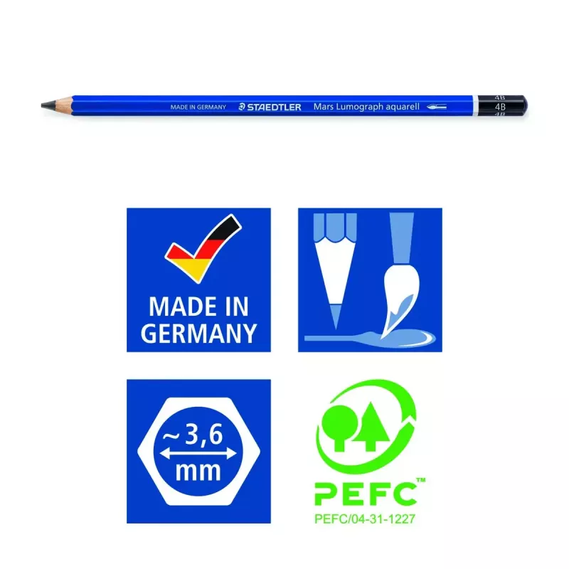 Spalvoti pieštukai Staedtler Mars Lumograph aquarell Multi