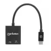 Manhattan USB-C į USB-C garso adapteris ir USB-C (su maitinimo tiekimu), juodas, 480 Mbps (USB 2.0), kabelis 11 cm, su maitinimo tiekimu į USB-C prievadą (60 W), trejų metų garantija