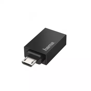 Hama 00200307 kabelio lyčių keitiklis Micro-USB USB Type-A juodas
