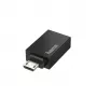 Hama 00200307 kabelio lyčių keitiklis Micro-USB USB Type-A juodas