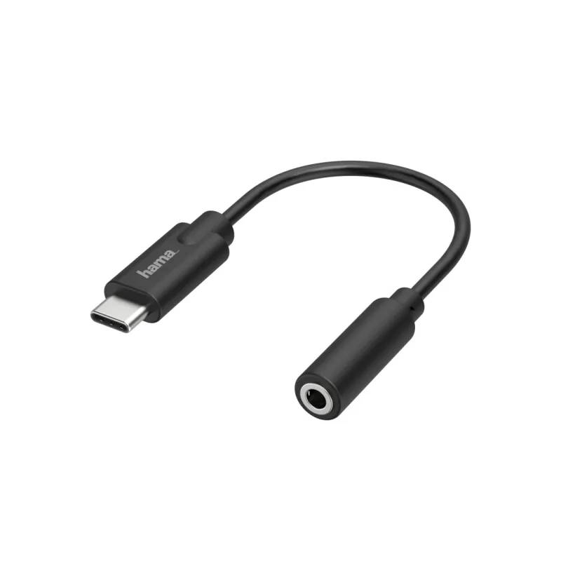 Hama 00200318 mobiliojo telefono laidas Juodas USB C 3,5 mm
