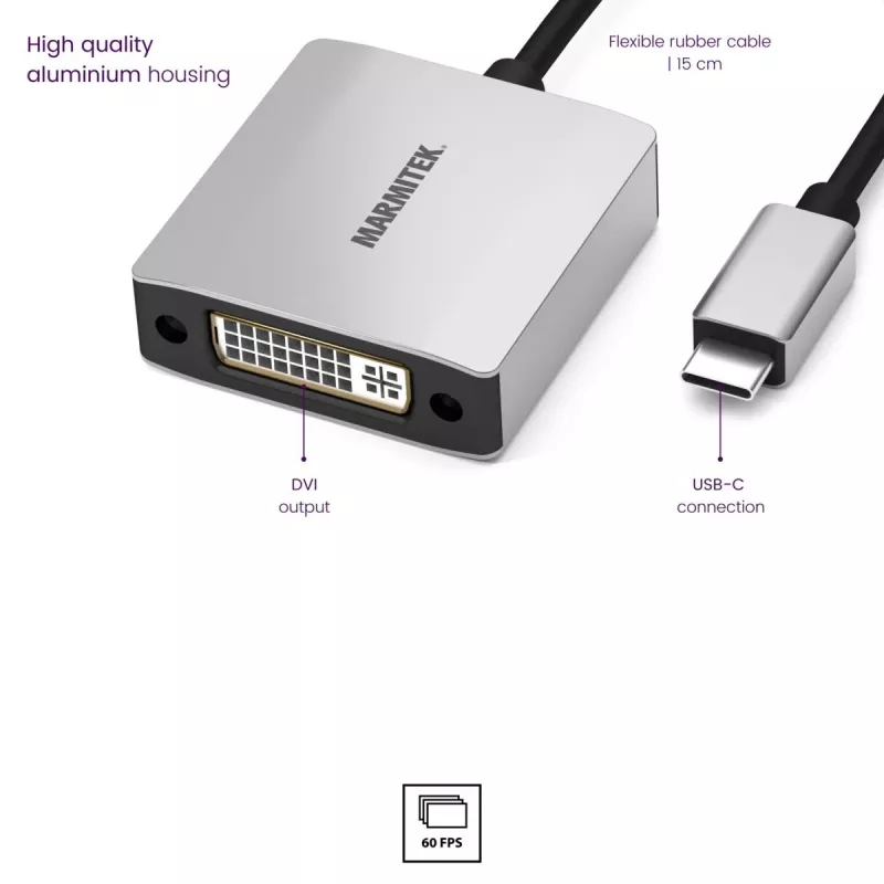 Marmitek Connect USB C į DVI - USB-C į DVI adapteris