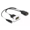 DeLOCK Easy 45 DisplayPort 4K 60 Hz modulis su DC maitinimu 2,1 x 5,5 mm