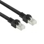 ACT juodas 10 metrų S/FTP CAT7 PUR lankstus komutacinis kabelis be užkibimų su RJ45 jungtimis (atitinka CAT6A)