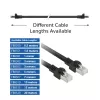 ACT juodas 10 metrų S/FTP CAT7 PUR lankstus komutacinis kabelis be užkibimų su RJ45 jungtimis (atitinka CAT6A)