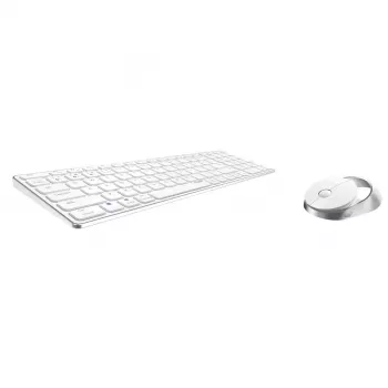 Rapoo 9750M klaviatūra ir pelė belaidis „Bluetooth“ QWERTZ vokiška balta