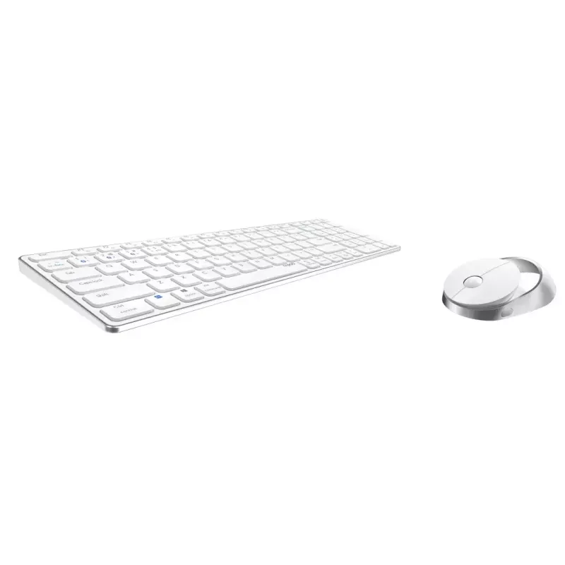 Rapoo 9750M klaviatūra ir pelė belaidis „Bluetooth“ QWERTZ vokiška balta