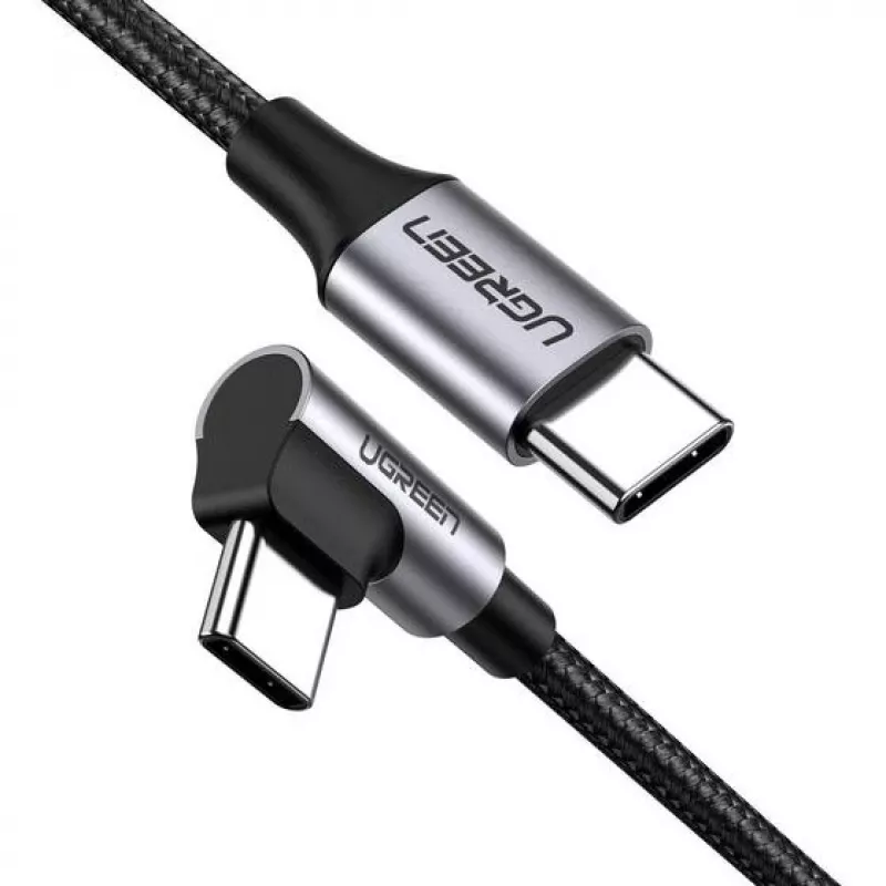 Ugreen 50123 USB laidas USB 2.0 1 m USB C juoda, sidabrinė