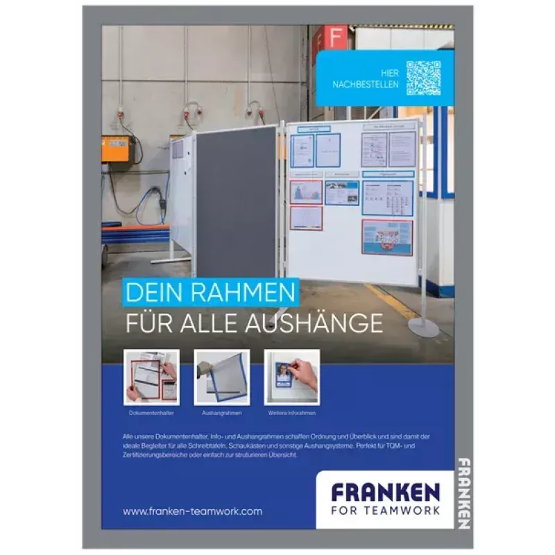 Rėmas lentai Franken AR15132 Sidabrinis A3 470x10x650mm 2 vnt.